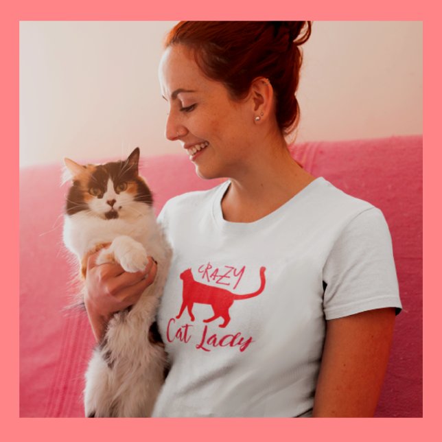 Personalisiert Popular Crazy Cat Lady T-Shirt (Von Creator hochgeladen)