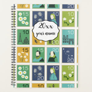 Personalisiert Postage Briefmarke Planer Notebook