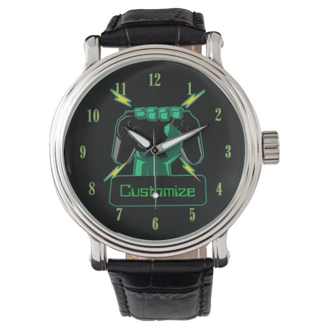Personalisiert Power Gamer Armbanduhr (Vorderseite)