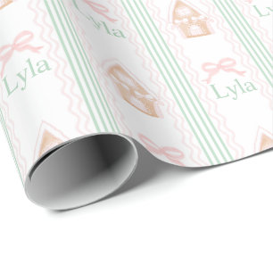 Personalisiert Preppy Gingerbrei House Individuell Geschenkpapier