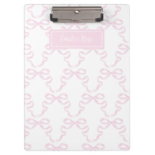 Personalisiert Preppy Watercolor Bow Ribbonerie Klemmbrett