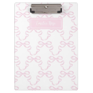 Personalisiert Preppy Watercolor Bow Ribbonerie Klemmbrett