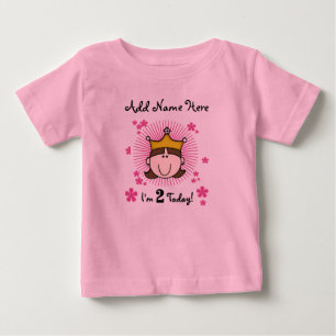 Personalisiert Princess 2. Geburtstagshirt Baby T-shirt
