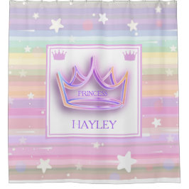 Personalisiert Princess Crown Duschvorhang