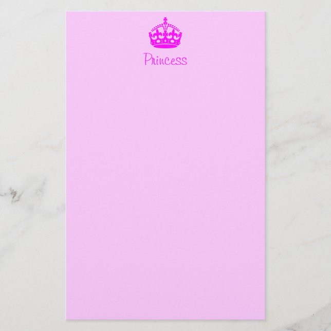 Personalisiert Princess Stationery Briefpapier (Vorderseite)