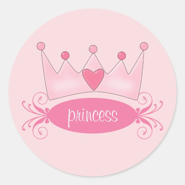 Personalisiert Princess Tiara Stickers (Vorderseite)