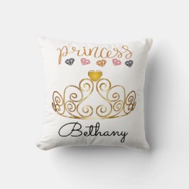 Personalisiert Princess Tiara Throw Kissen