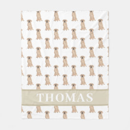 Personalisiert Puggle Fleecedecke