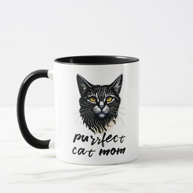 Personalisiert Purfect Cat-Mama Tasse (Links)