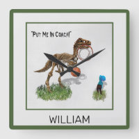 Personalisiert "Put Me in Coach" Dinosaurier Art S