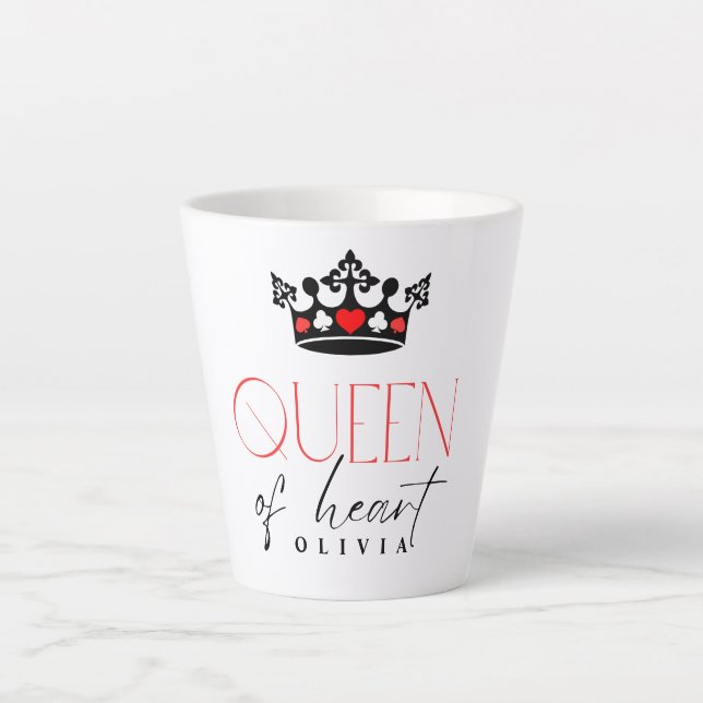 Personalisiert Queen Crown Milchtasse (Vorderseite)