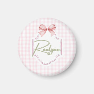 Personalisiert Raelynn Baby Girl Kinderzimmer Bow& Magnet
