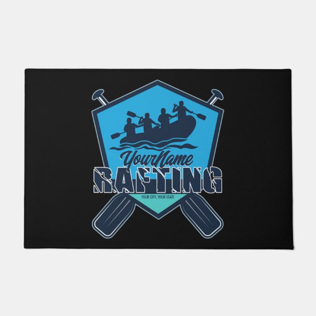 Personalisiert Rafting Whitewater River Adventure Fußmatte (Vorderseite)