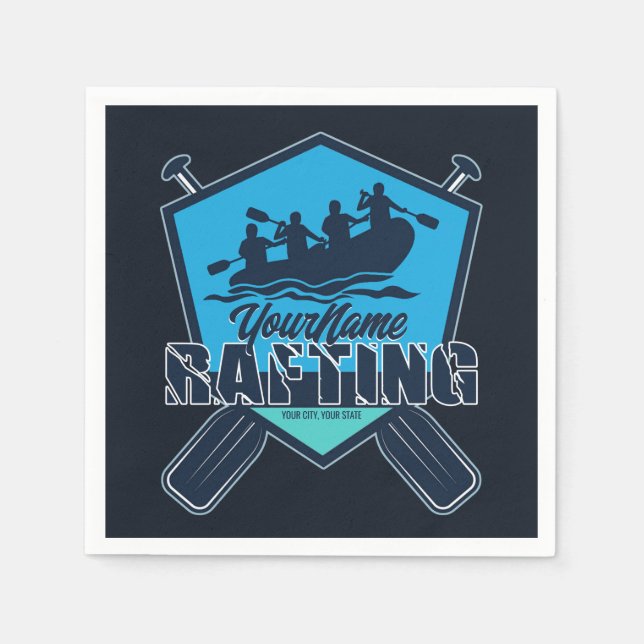 Personalisiert Rafting Whitewater River Adventure Serviette (Vorderseite)