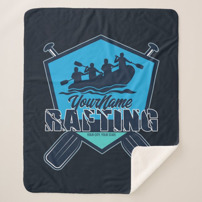 Personalisiert Rafting Whitewater River Adventure Sherpadecke (Vorderseite)