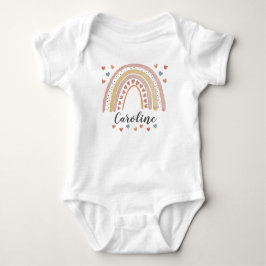 Personalisiert Rainbow Baby Girl Baby Strampler