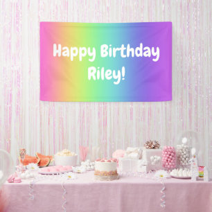 Personalisiert Rainbow Birthday Banner