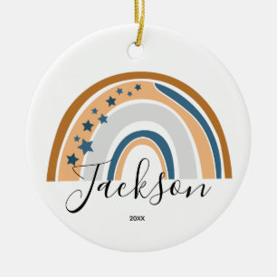 Personalisiert Rainbow New Baby Gift Keramik Ornament