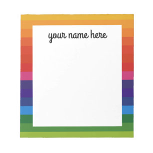 Personalisiert Rainbow Notepad Notizblock