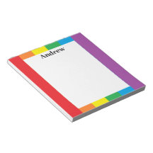 Personalisiert Rainbow Notepad