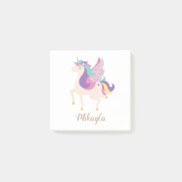 Personalisiert Rainbow Unicorn Einfach Niedlich Post-it Klebezettel