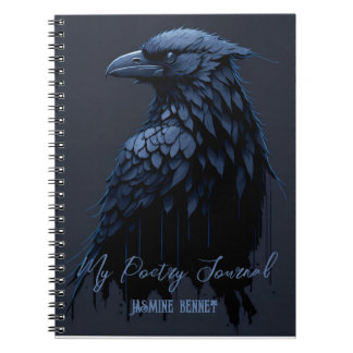 Personalisiert Raven Poetry Journal Notizblock