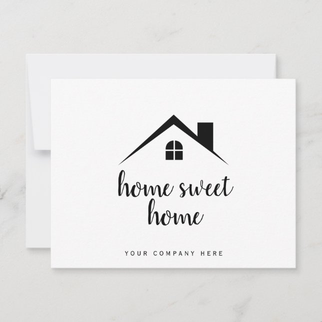 Personalisiert Real Anwesen Zuhause Sweet Zuhause Karte (Vorderseite)