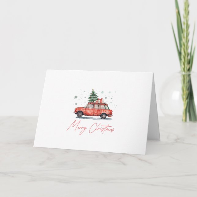 Personalisiert Realtor Christmas Card Wasserfarbwa Dankeskarte (Vorderseite)