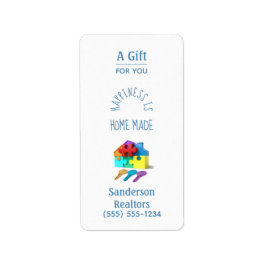 Personalisiert Realtor Hand Sanitizerhaus Adressaufkleber