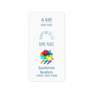 Personalisiert Realtor Hand Sanitizerhaus Adressaufkleber
