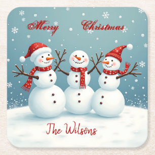 Personalisiert Rechteckiger Pappuntersetzer