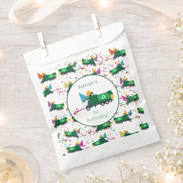 Personalisiert Recycelnd Garbage Truck Party Muste Geschenktütchen (Ausgeschnitten)
