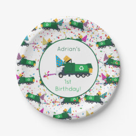 Personalisiert Recycelnd Garbage Truck Party Muste Pappteller