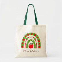 Personalisiert Red Apple Rainbow Teacher