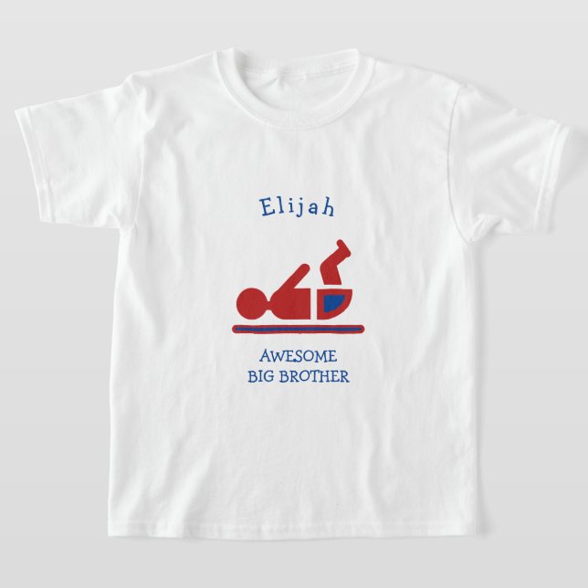 Personalisiert Red Baby PHANTASTISCH BIG BROTHER T-Shirt (Ablage )