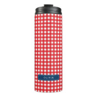 Personalisiert Red Gingham Monogram