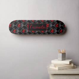 Personalisiert Red Goth Heart Skateboard