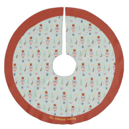 Personalisiert Red Green Nutcracker Ballettmusik Polyester Weihnachtsbaumdecke