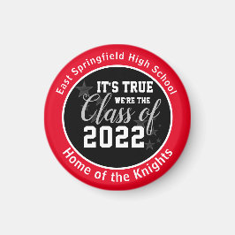 Personalisiert Red High School Class of 2022 Magne Magnet