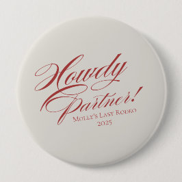 Personalisiert Red Howdy Partner Bachelorette Button