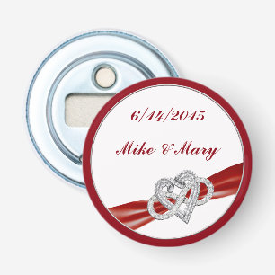 Personalisiert Red Infinity Heart Bottle Opener Flaschenöffner