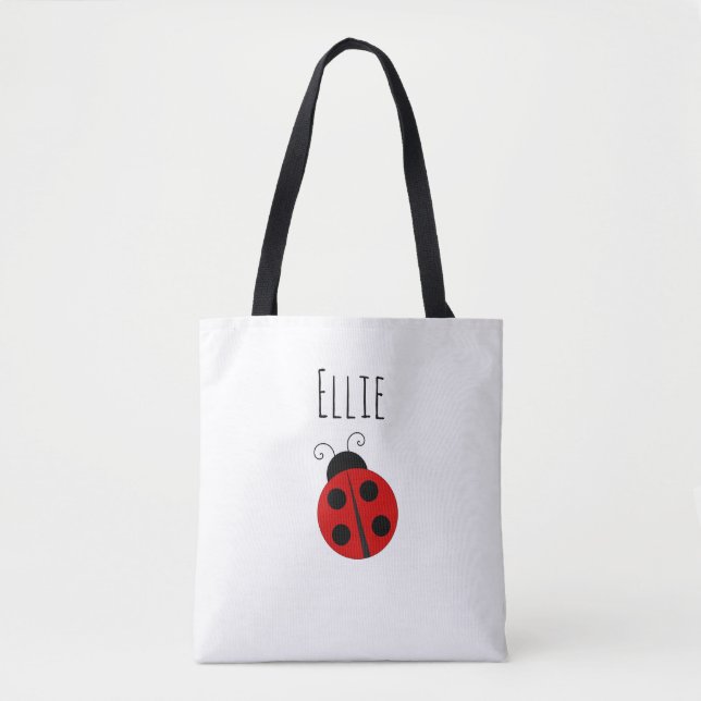 Personalisiert Red Ladybug Bag Tasche (Vorderseite)