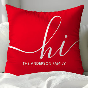 Personalisiert Red Script Hi Kissen
