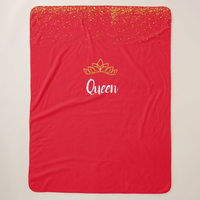 Personalisiert Red Sherpa Blanket Sherpadecke (Vorderseite)