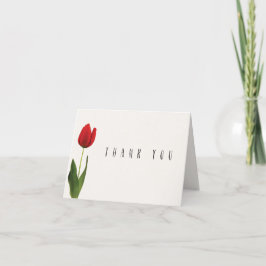 Personalisiert Red Tulip Dankeschön Karte