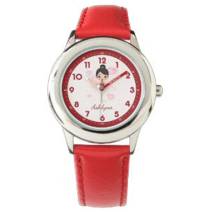 Personalisiert Red Tutu Ballerina Dancer Gift Armbanduhr