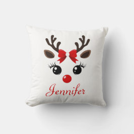 Personalisiert Rentier Weihnachtskissen Kissen