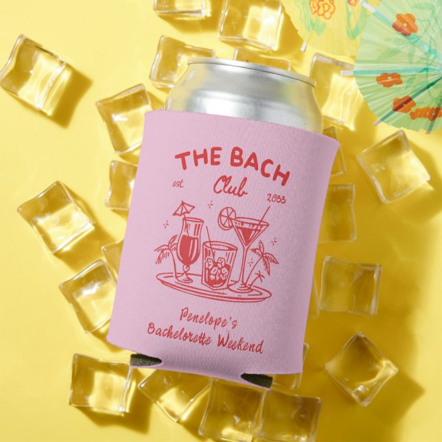 Personalisiert Retro Bachelorette Favor Koozie Dosenkühler (In Situ Sommer)