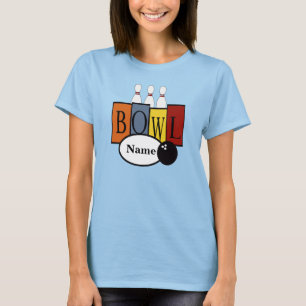 Personalisiert Retro Bowling T-Shirt