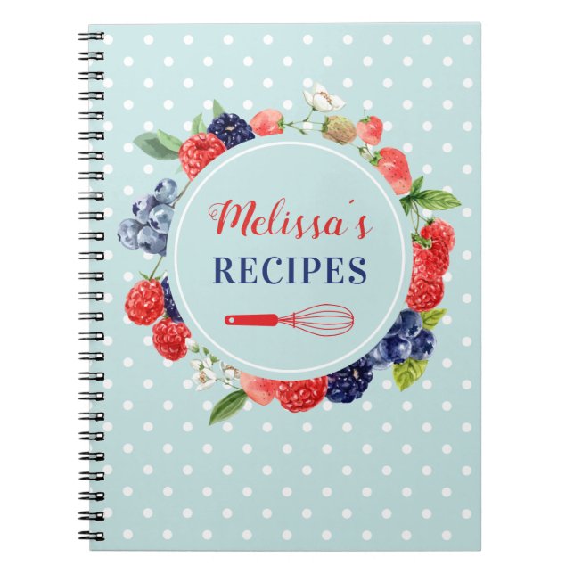 Personalisiert Retro Chic Kitchen Dessert Rezept Notizblock (Vorderseite)